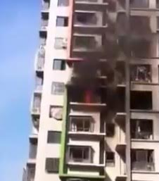 Man trapped in burning apartment Jumps to his Death
