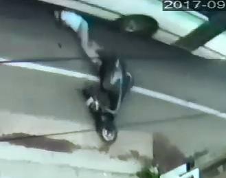 Motorcyclist's Death caught on Camera...Head Popped Open by Bus 