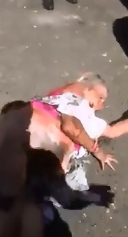 Horrific and Gruesome Footage shows Naked Elderly Woman Suffering after being Dragged by Bus 
