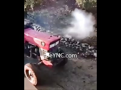 Suicide Bomber is Gunned Down off of Farm Tractor 