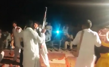 Absolute Idiot...Wedding gone Wrong...Never let a Moron shoot off an AK at your Wedding 