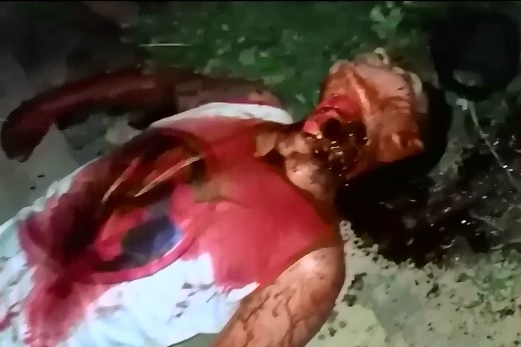 Dead Man lies with a Sliced Throat
