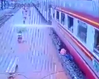 Man Falls off of Train and is Run Over Again and Again....