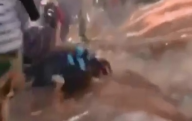 Chaos after 2 Tied and Bound Men are Executed by ISIS 