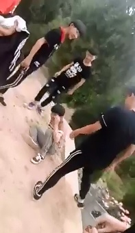 Poor Kid is Bullied and Beaten by a Group of Tough Guys 