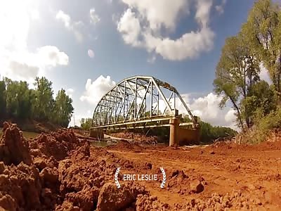 GoPro captures bridge demolition in Oklahoma.