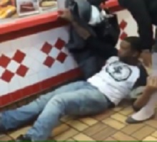 Stupid Man Gets Knocked Out By A Fast Food Employee!
