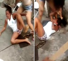 Girl Getting Her Ass Beat is Saved by her Mother 