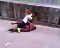 Bitch Lets Loose on Another Girl Beating the Ever Living Shit out of Her