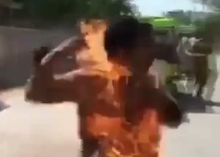 SHOCKING: Dudes Cell Phone Blows Up Setting Him on Fire