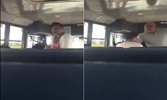Disgusting Crazy Screeching Black Chick on a Bus