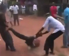African Dude Beaten Like a Rag Doll