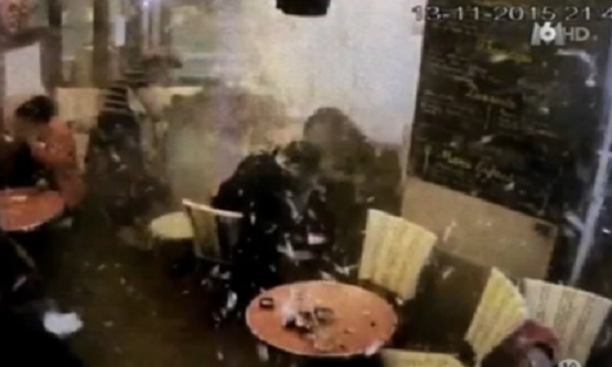 Paris Attacks video Released of ISIS terrorist suicide bomb inside Restaurant