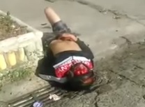 Thief last moments of life after being run over by victim