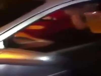Couple Fucking in Car with Huge Crowd Laughing and Taking Pictures