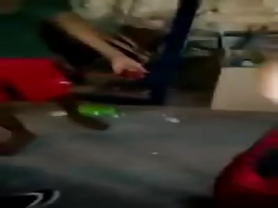 Thief Being Shot in Both Hands