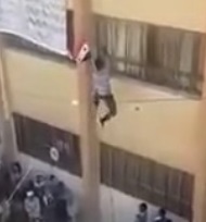 Law Student Fails to Take Flag to the Top of the Building