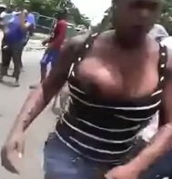 Woman Stabs Man after Her Big Titties Fall out of Her Shirt