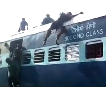 Dude Gets Electrocuted on Top of Train Trying to Commit Suicide 