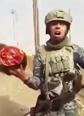 Iraqi Solider Proud and Excited he Beheaded a DAESH Member