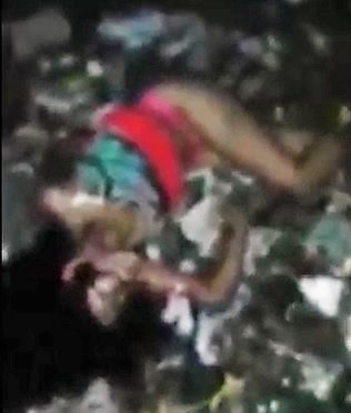 Depressed Woman in Pink Panties Splattered after Jumping from Apartment Building