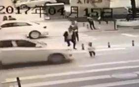 Reckless Mother Lets her Child Get Hit by a car 