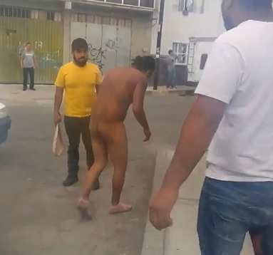 Thief Stripped and Beaten by Pissed Off Dudes