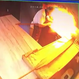Oven Explodes in Dudes Face