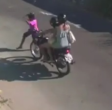 CCTV Shows Little Girl Playing in the Street Hit By Motorcycle 