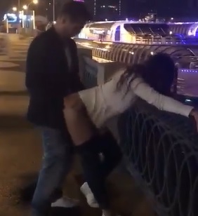 Couple Fucks Right on a Pier in Public as People Watch