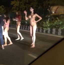 WTF? Group of Tranny Hookers Getting Naked and Jumping on Cars