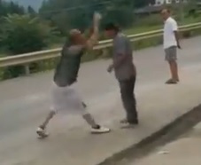 Dude Cracks Mans Head with a Rock Knocking Him the Fuck Out