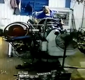 WOW: Dude Sucked Through a Lathe at Work.