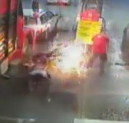 Guy Ignites Himself and a Bystander Who tried to Stop Him on Fire.
