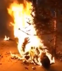 BBQ Bon Fire... Dude Burned Alive