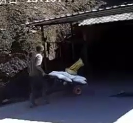 Guy Walking into a Mine is Blow to Bits