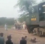 Train Suicide... Morons Try to Stop the Train instead Pushing Victim