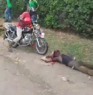 Thief Ended...Dude Runs over his Head with Motorcycle