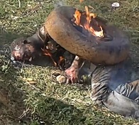 Dude Beaten and Burned Alive