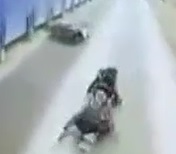 Woman Falls Over Bike and is Immediately Crushed Head First 