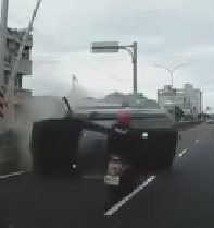 Car Barrels Towards Oncoming Traffic Flipping Right into Motorcycle