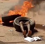 Morning African BBQ: Thief Beaten, Necklaced, Burned to Death
