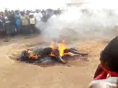 Woman Burned Alive for Stealing and Terrorizing People