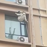 Young Depressed Girl Leaps to Her Death in White Coat