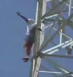 Depressed Man Jumps From Tower (2 Angles)