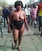 Female Thief Stripped and Shamed 