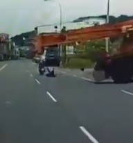 DAMN: Scooter Rider Slits Throat on Crane