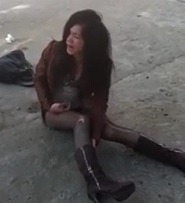 Crying Mistress Savagely Beaten in the Street