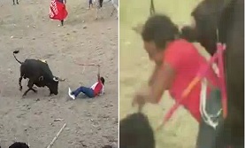 Woman Wears Red Shirt in a Bull Ring.... Dies