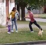 Man Savagely Attacks Woman Walking with her Daughter (RAW VIDEO)
